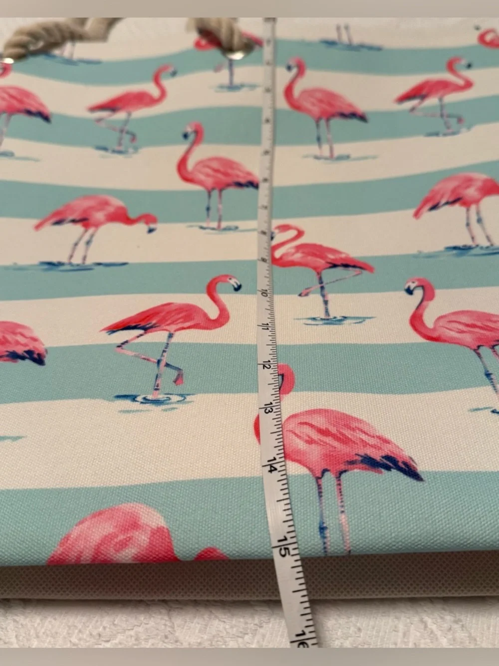 Tote bag - beach tote - flamingo - brand new w/ detached tags. 16”hx21”w - Picture 10 of 15